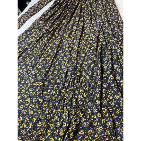 Fee People Hello and Goodbye Mesh Black Floral Long Sleeve Maxi Dress Sm Cottage - Picture 8 of 12